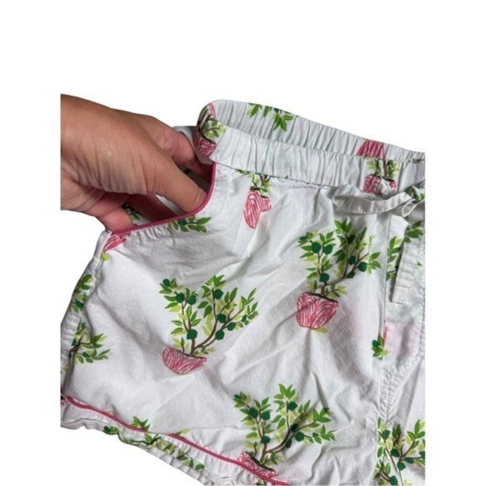Printfresh White Meyer Lemon Organic Cotton Pajama Shorts M Whimsical Maximalist - Picture 5 of 8
